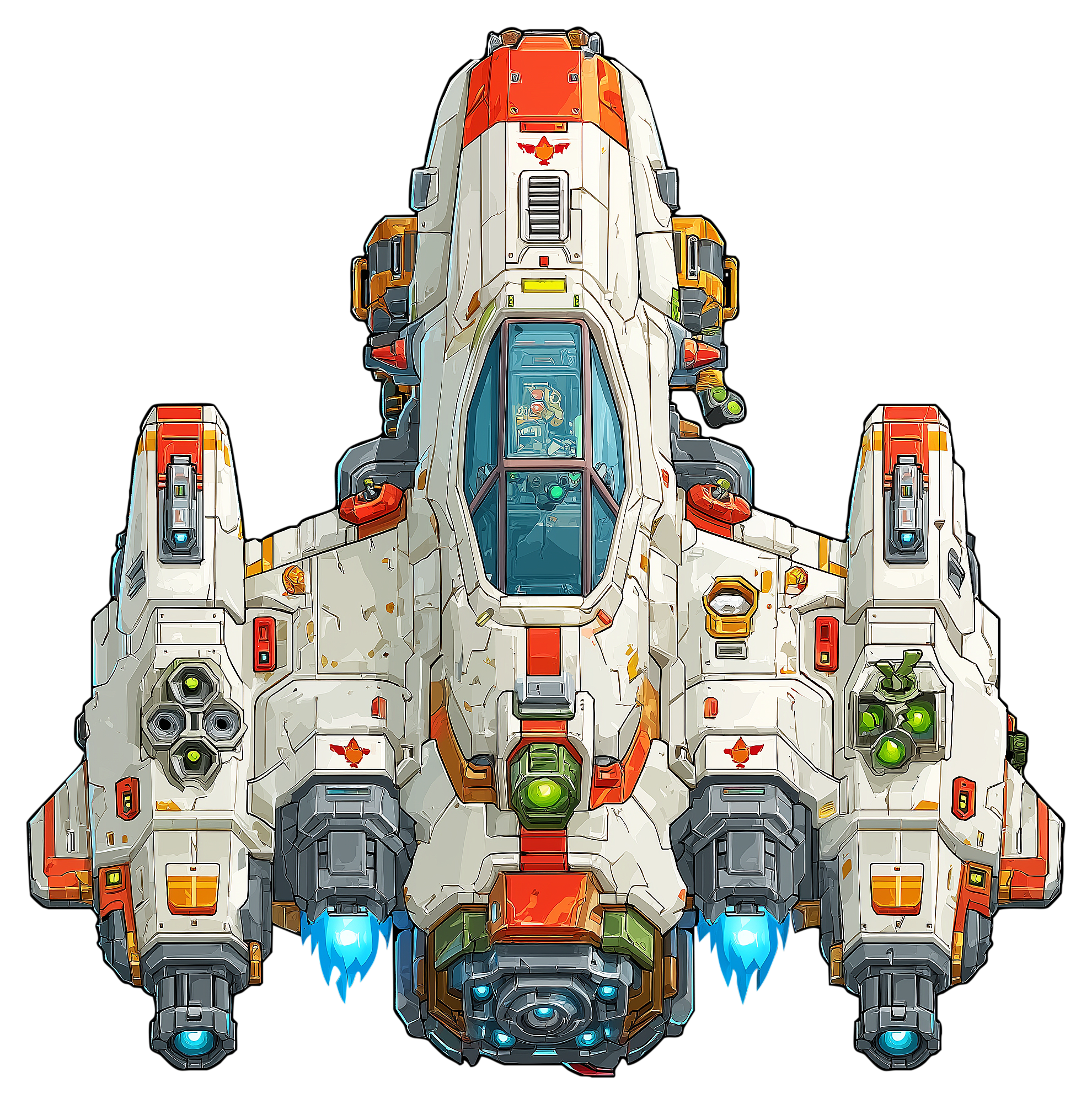 Preview for Futuristic-spaceship-design-sticker-daebd