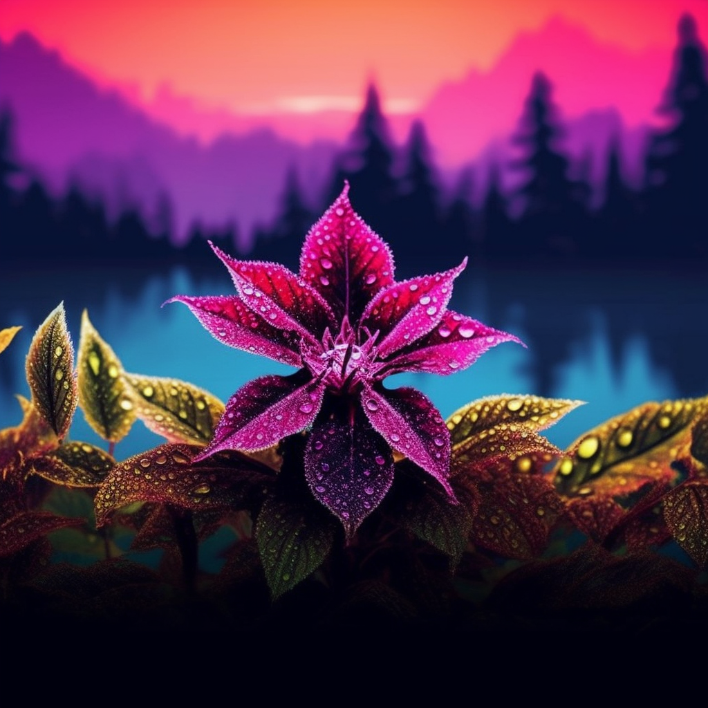 Preview for Vibrant-floral-landscape-dusk-ai-images-background-5ee58