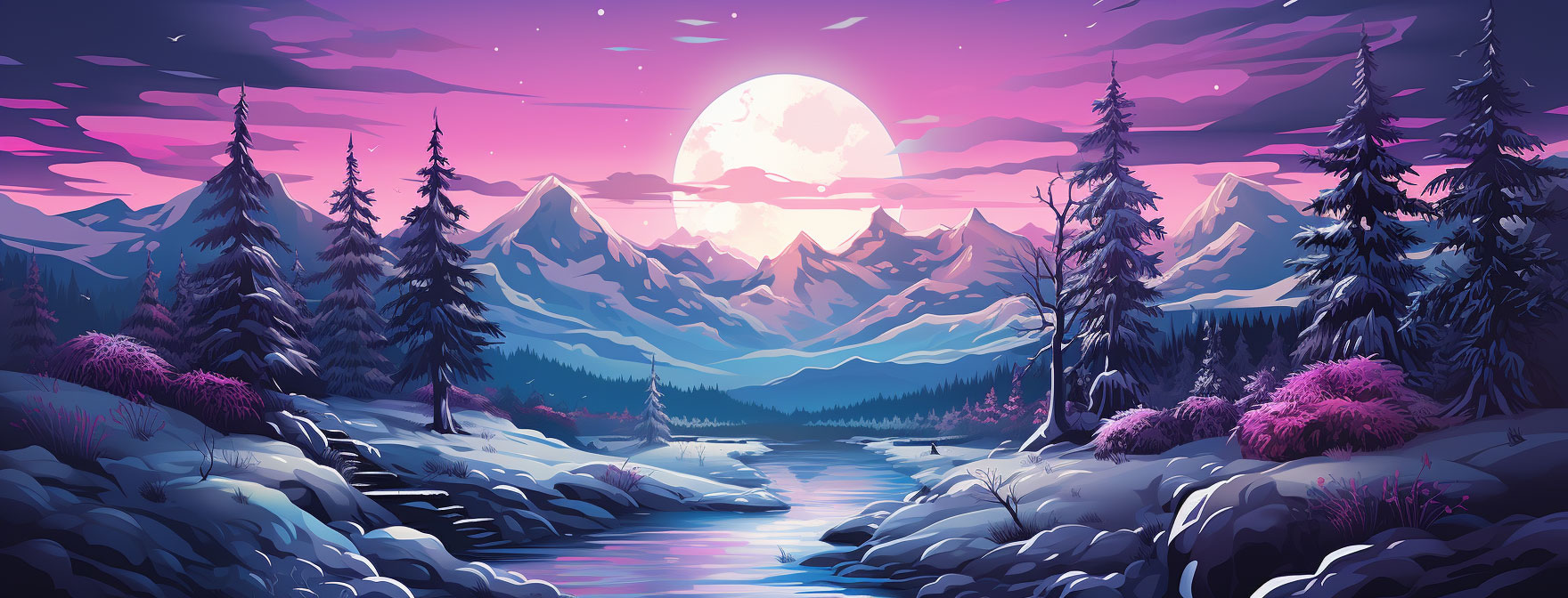 Preview for Serene-winter-landscape-art-christmas-cover-background-bd75d