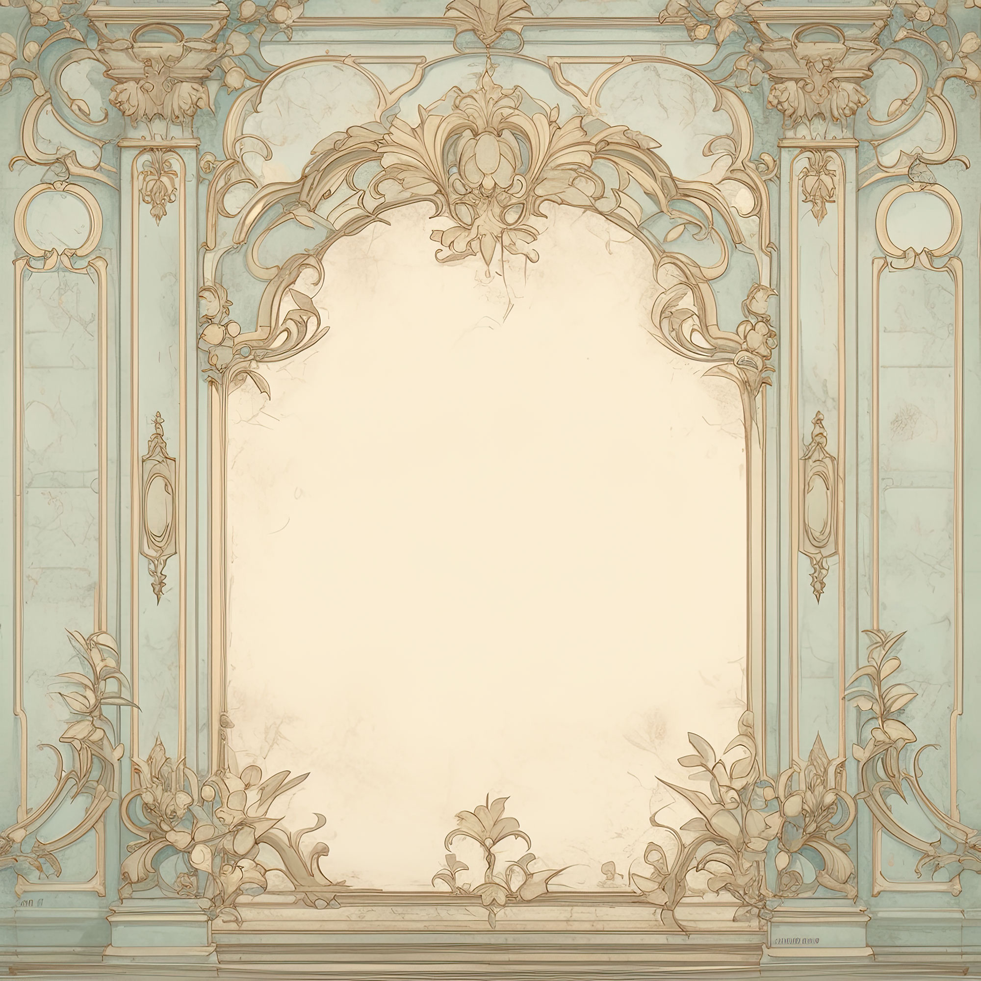 Preview for Vintage-ornate-frame-design-simple-backdrop-background-97fc1