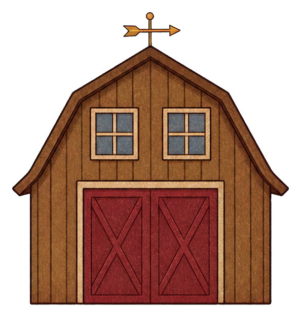 Preview for Warm Brown Thanksgiving Barn Sticker