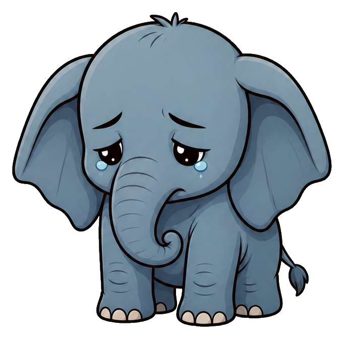 Preview for Sad Elephant Calf Sticker
