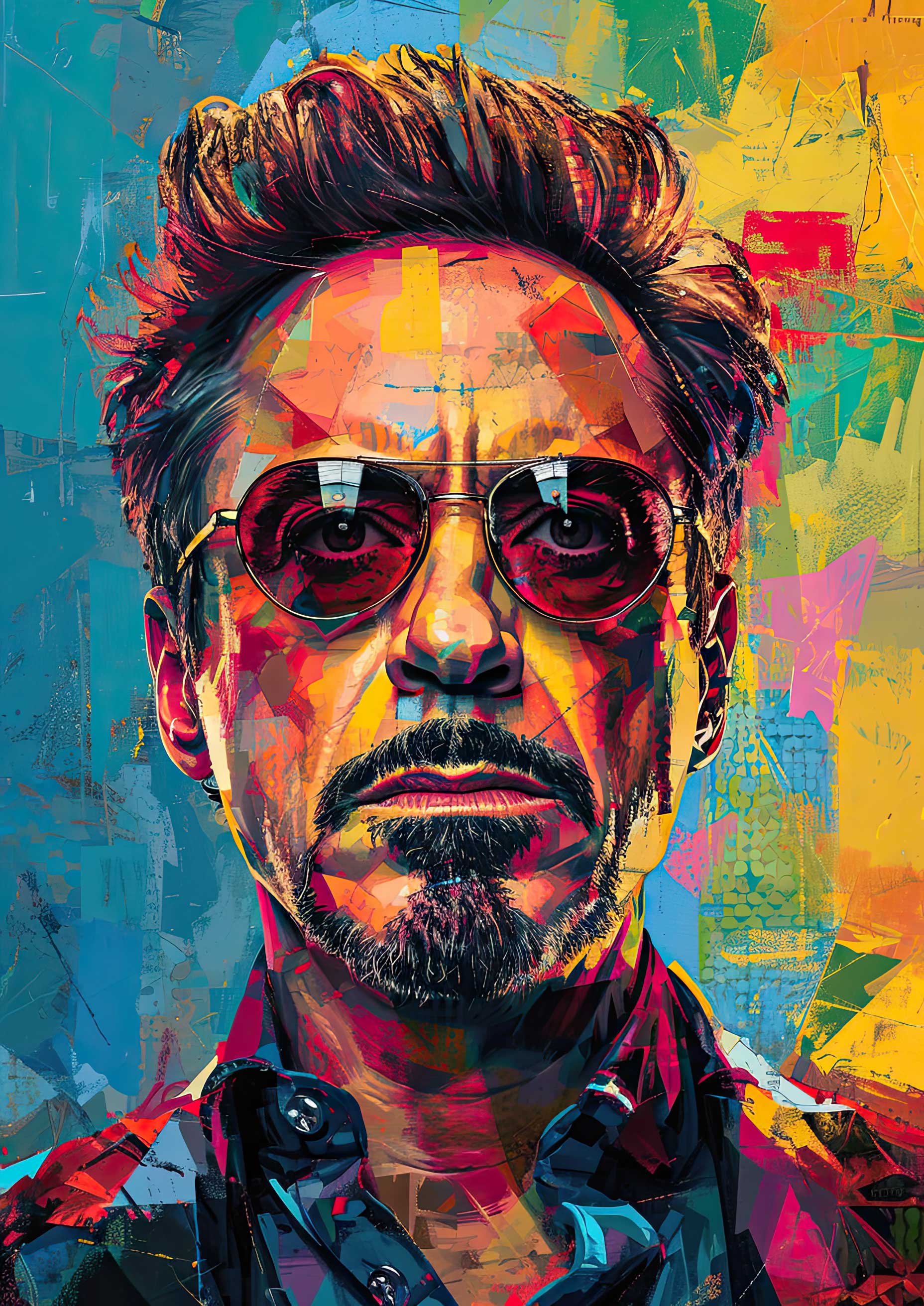 Preview for Tony-stark-abstract-portrait-celebrities-background-b574e
