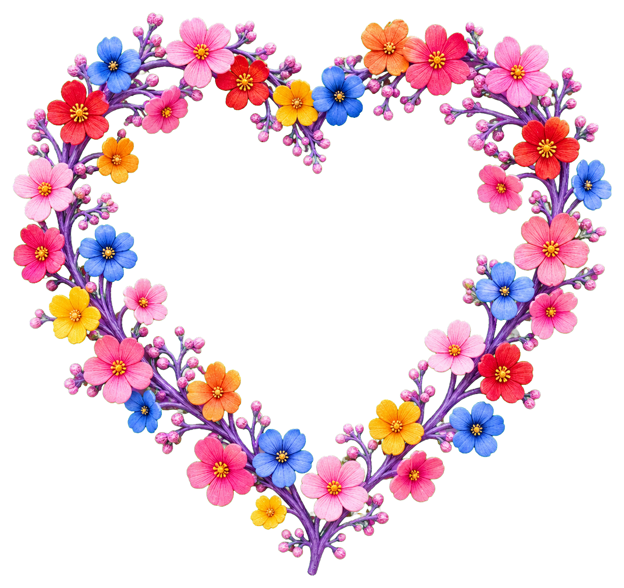 Preview for Floral Heart Wreath Sticker
