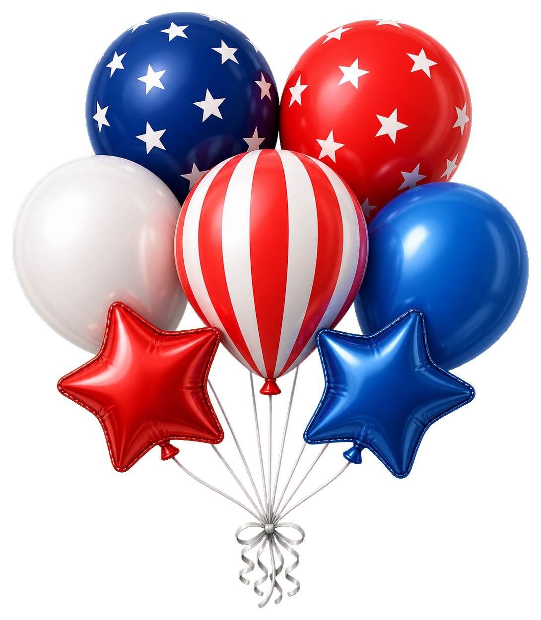 Preview for Patriotic Balloon Cluster Sticker