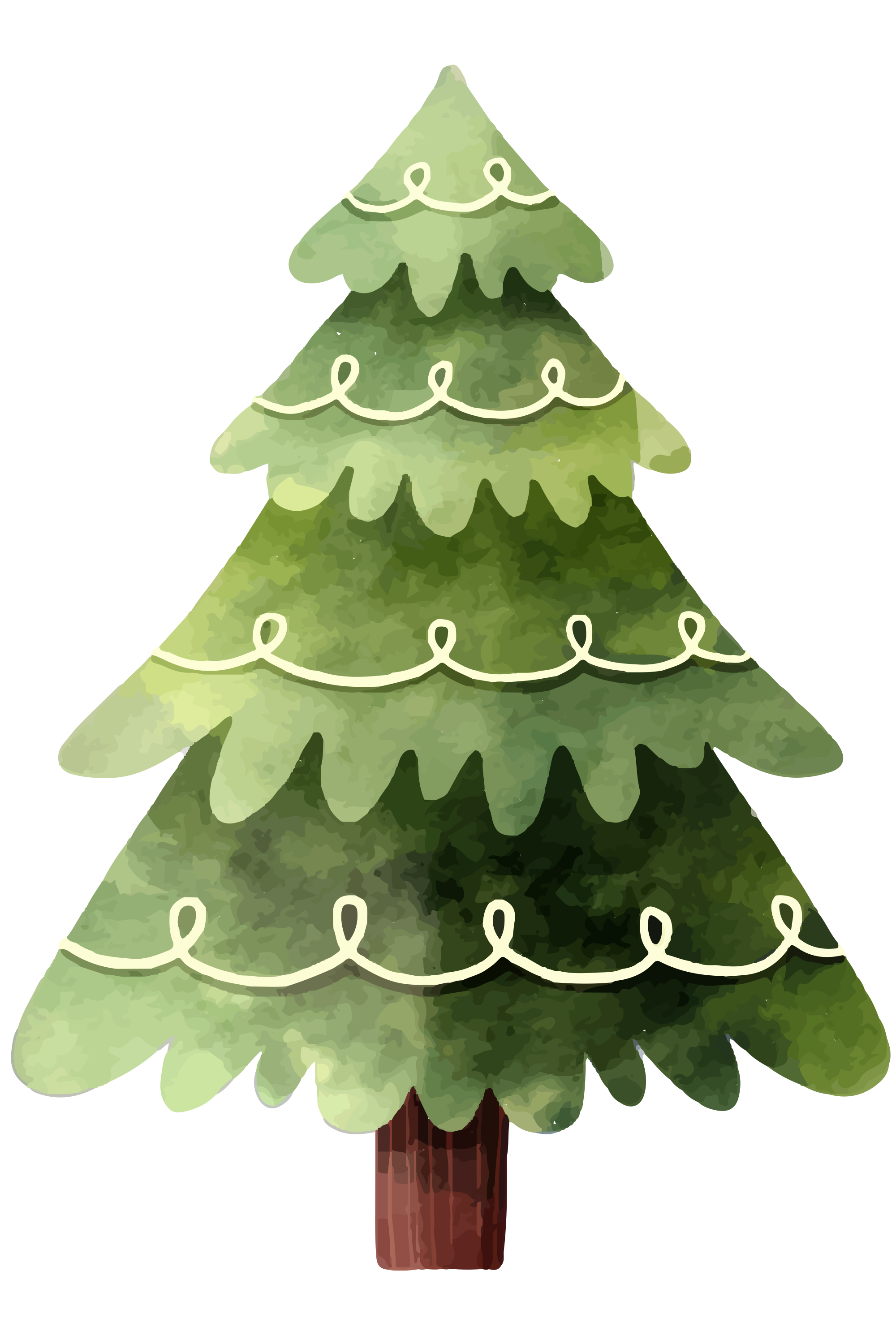 Preview for Watercolor-christmas-tree-illustration-sticker-36de6