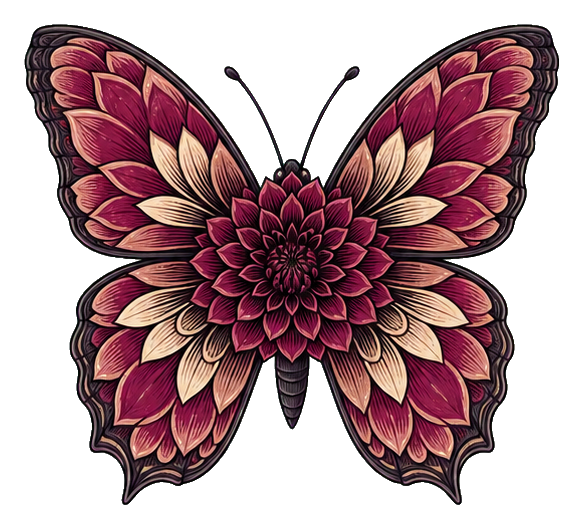 Preview for Dahlia Rosette Butterfly Sticker