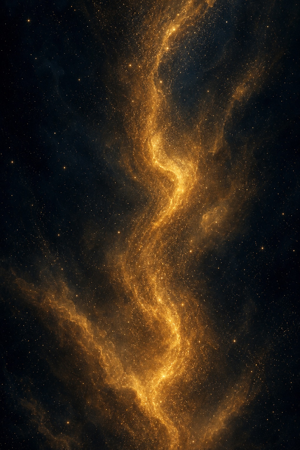 Preview for Golden Cosmic Nebula Vertical Stock Background