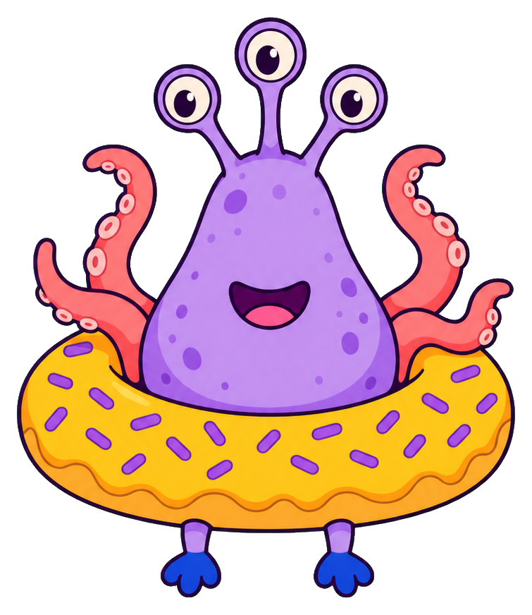 Preview for Funny Cartoon Alien Sticker