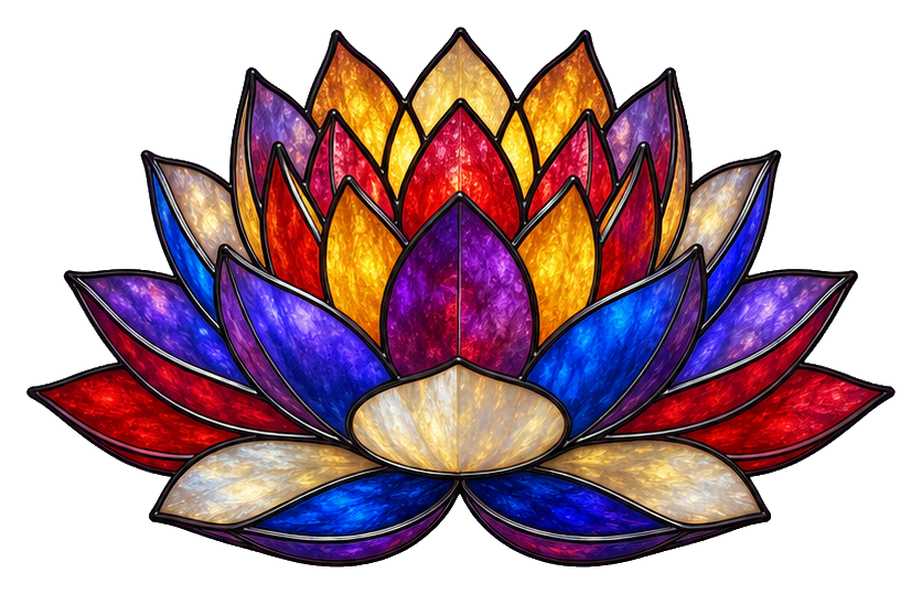 Preview for Stained Glass Lotus Flower Sticker