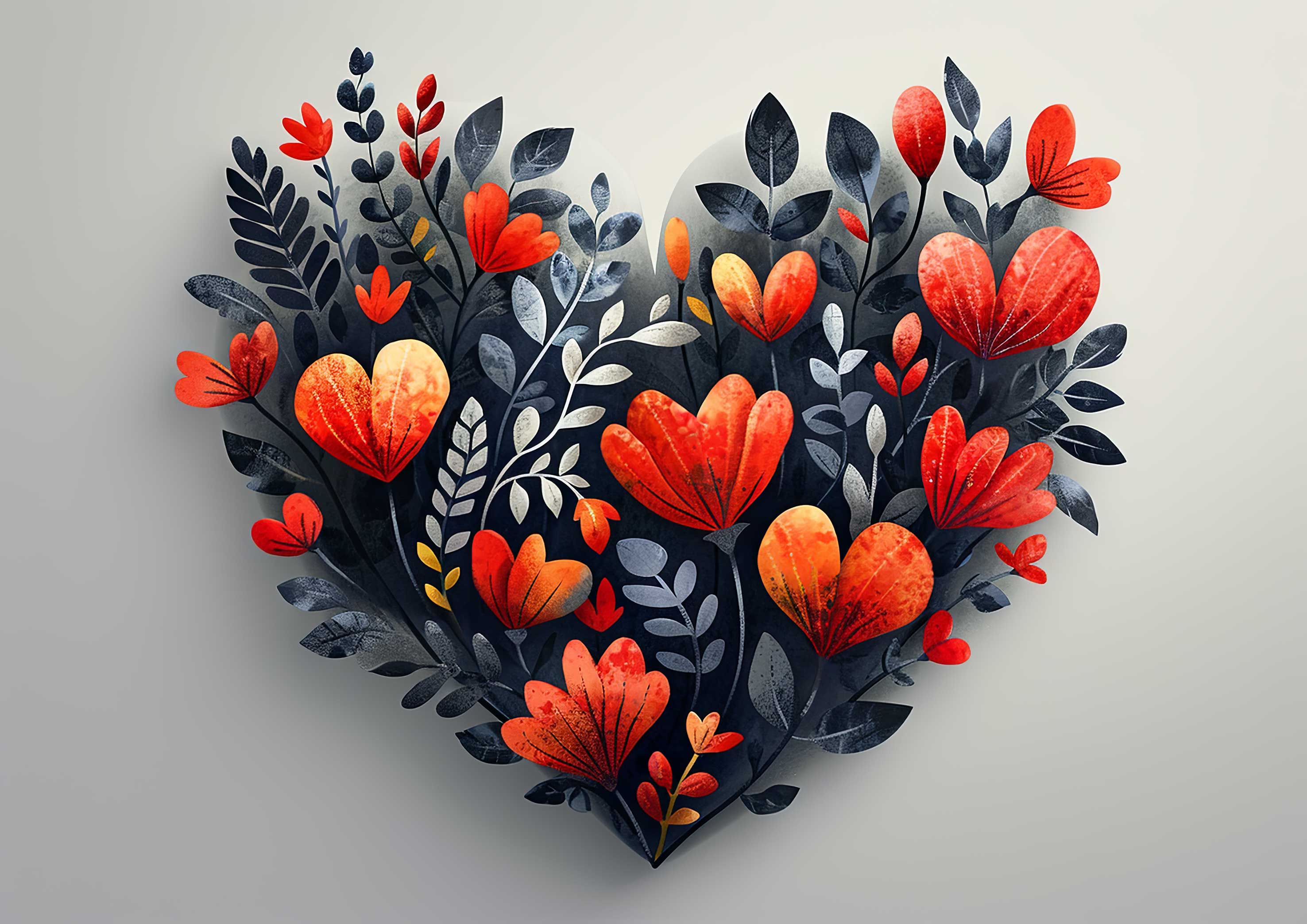 Preview for Floral-heart-design-love-background-f83b4