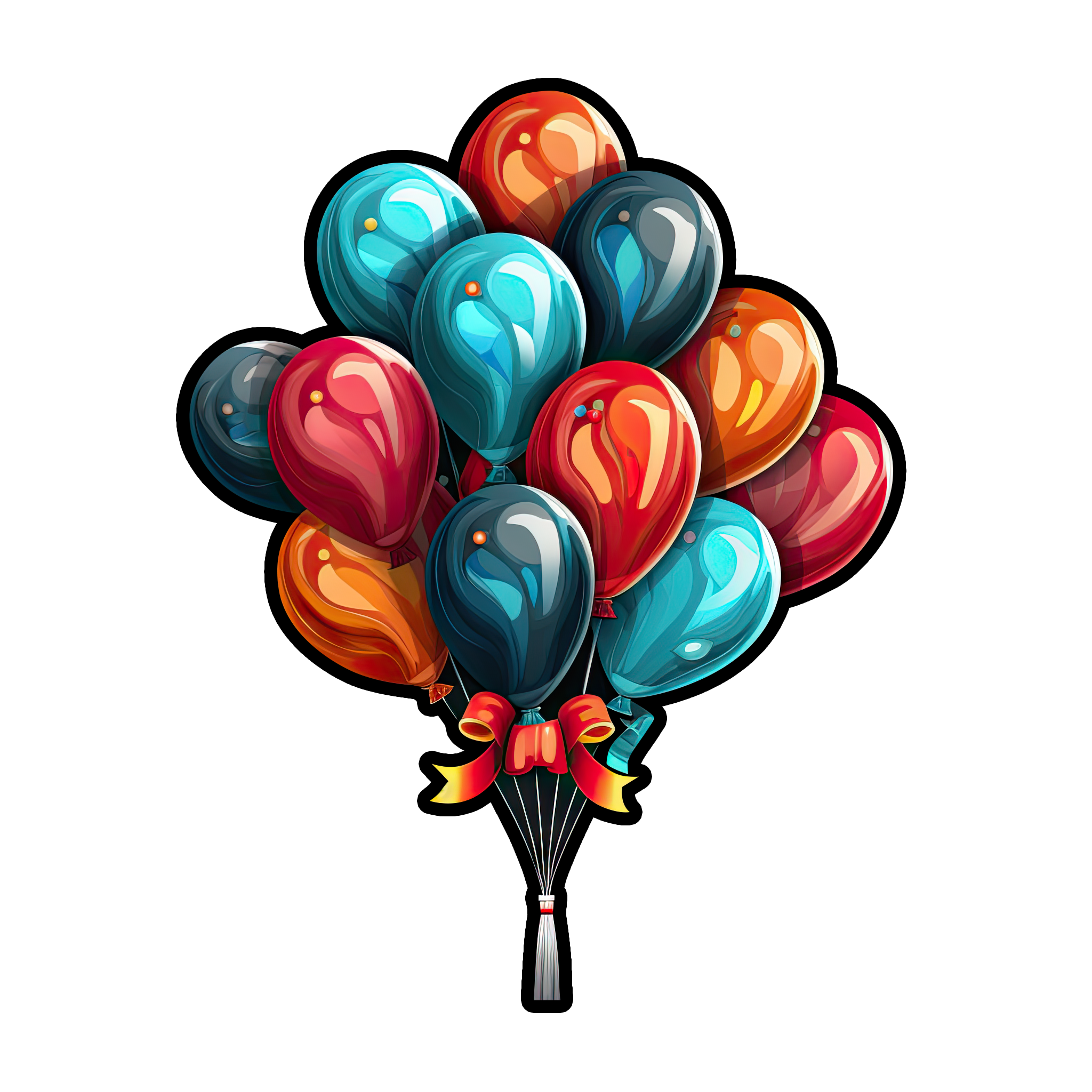 Preview for Colorful-party-balloons-new-year-sticker-cb7fe