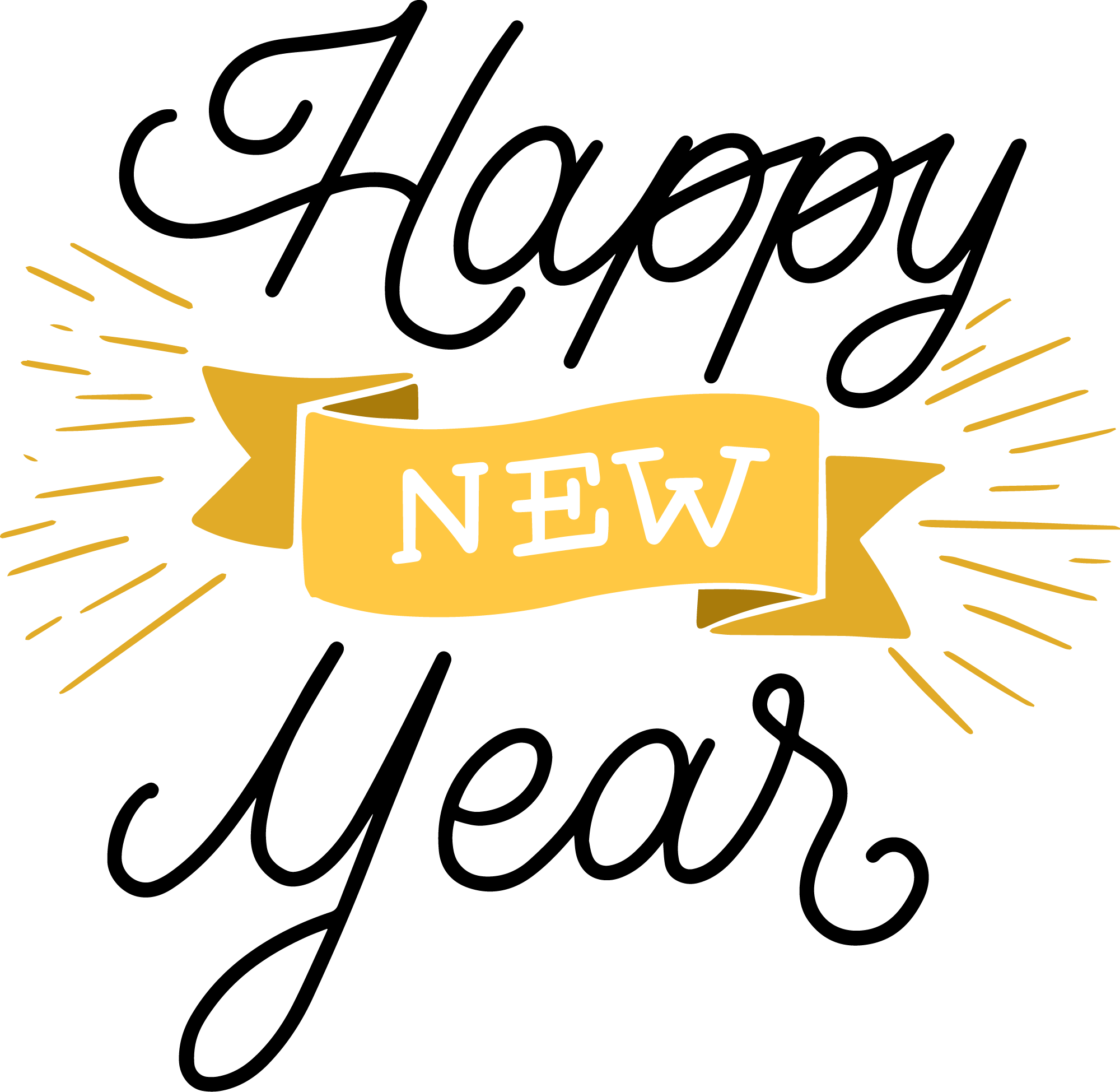 Preview for Pixelated-gold-ribbon-new-label-new-year-sticker-fc41f