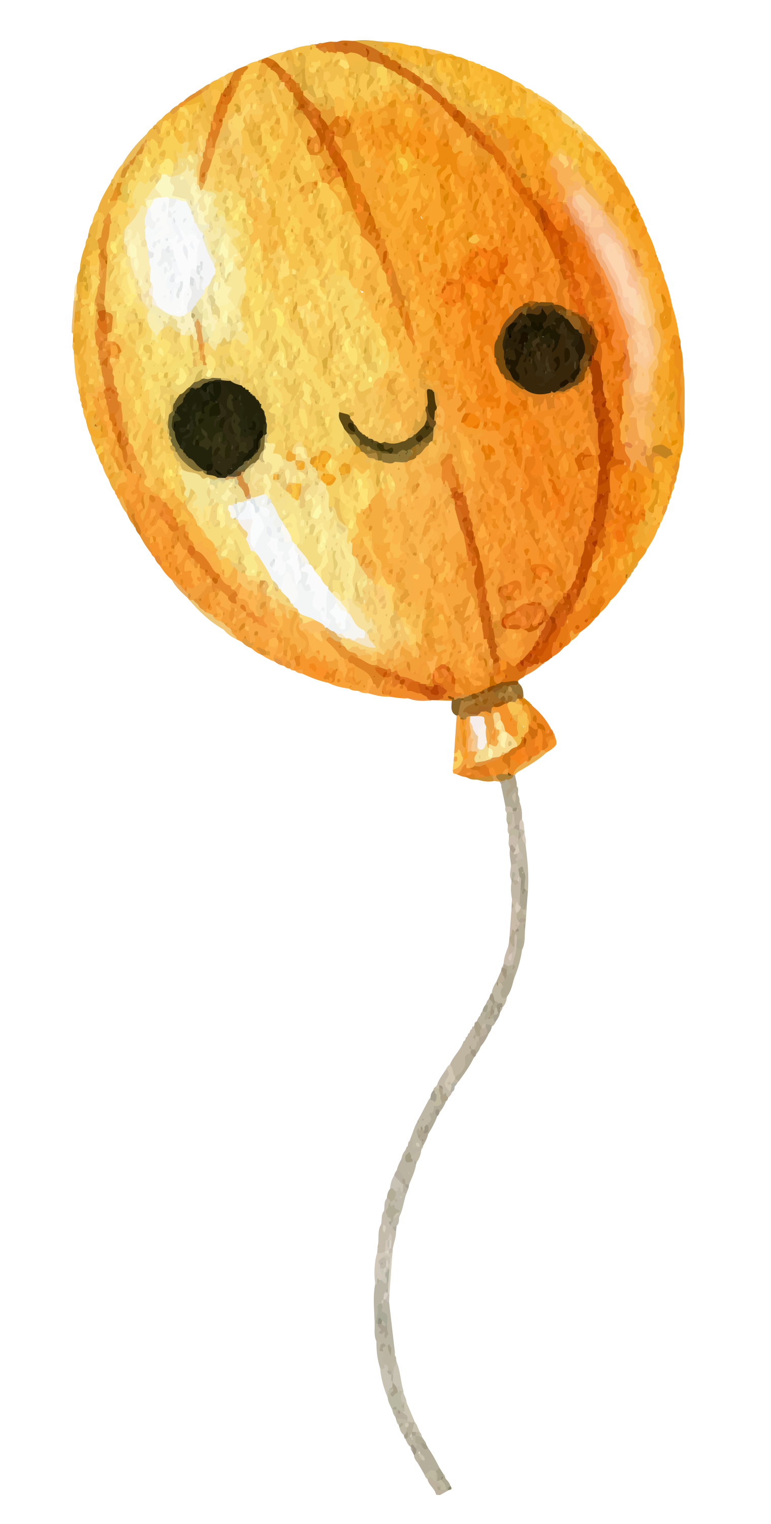 Preview for Smiling-balloon-illustration-halloween-watercolor-sticker-34ba3