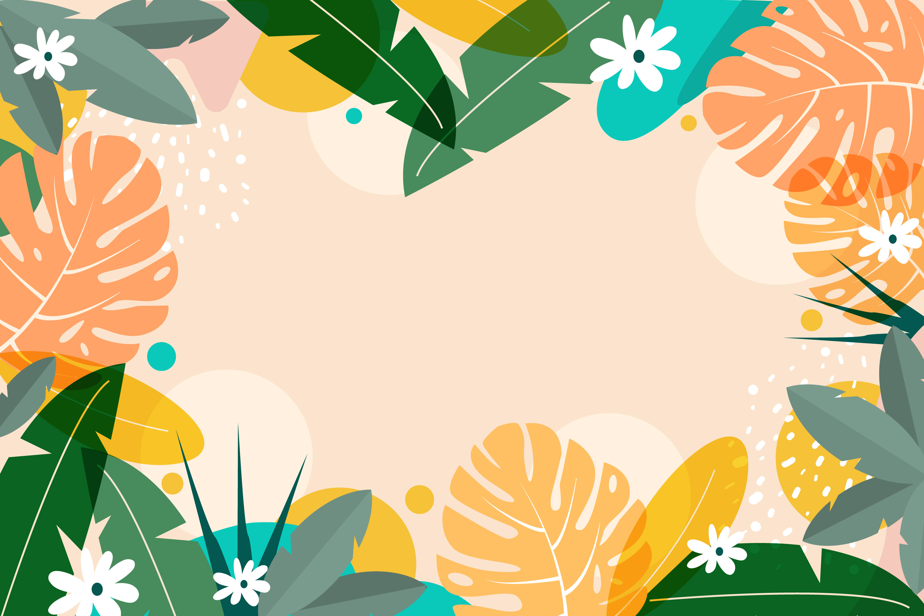 Preview for Tropical-floral-frame-design-summer-background-86b56