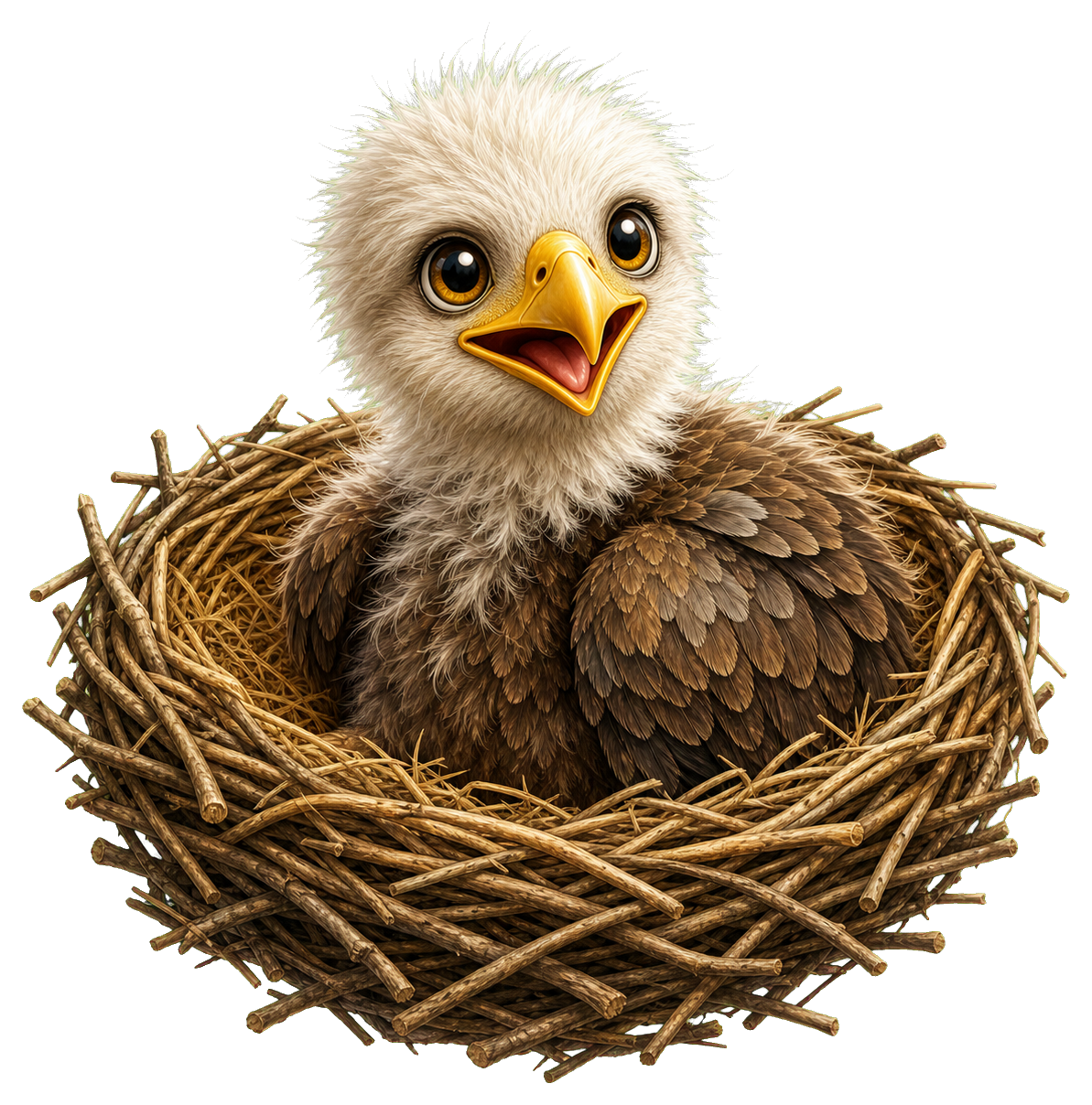 Preview for Eagle Chick In Nest Sticker