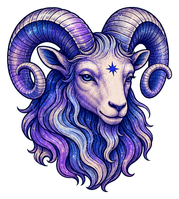 Preview for Crescent Horn Aries Celestial Sticker