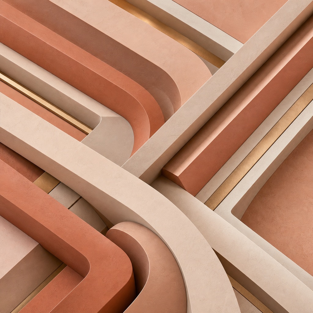 Preview for Terracotta Plaster Extruded Line Background