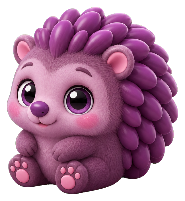 Preview for Grape Quill Porcupine Sticker