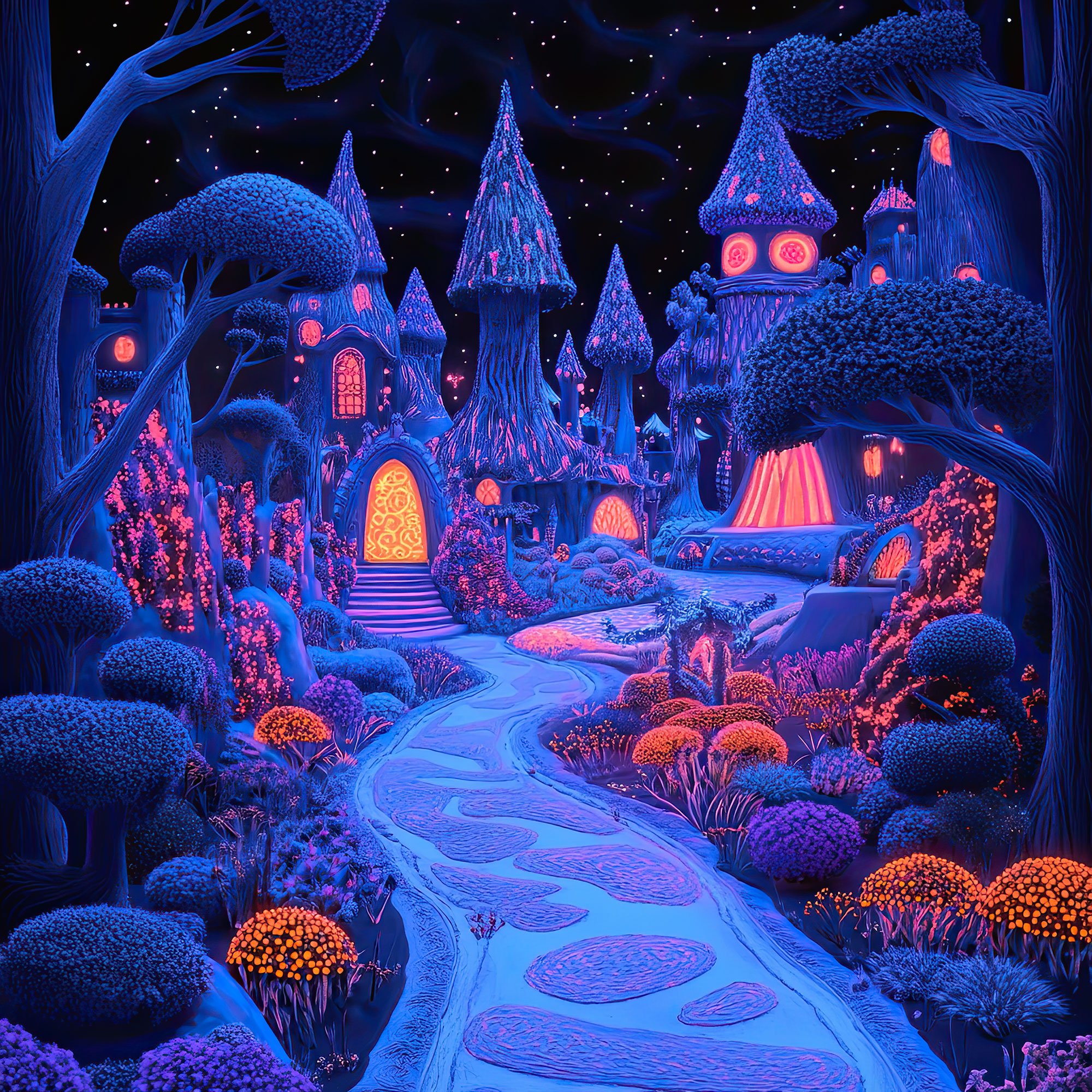 Preview for Mystical-castle-pathway-whimsical-backdrop-background-dab00