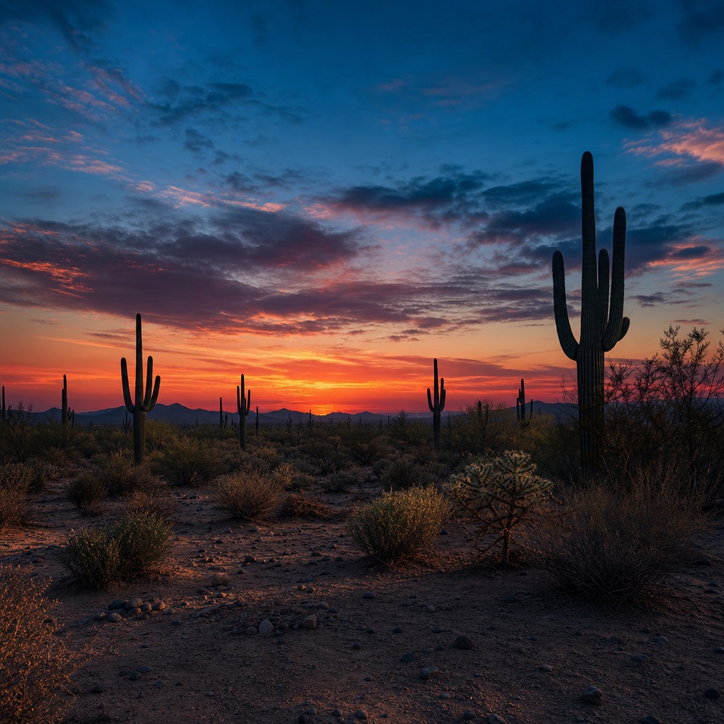 Preview for Desert Dusk Horizon Background