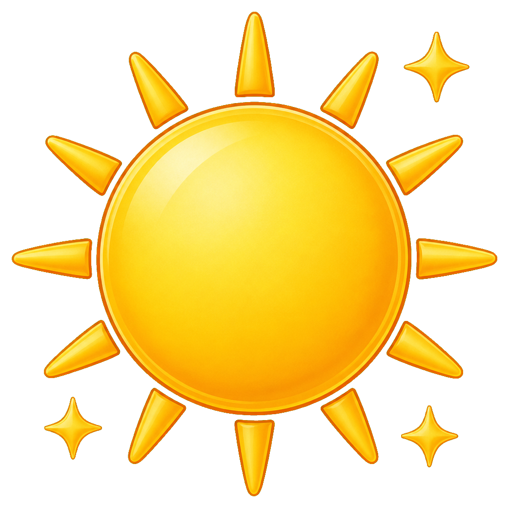 Preview for Sun With Tiny Sparkles Sticker