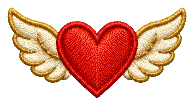 Preview for Embroidered Lucky Charms Winged Heart