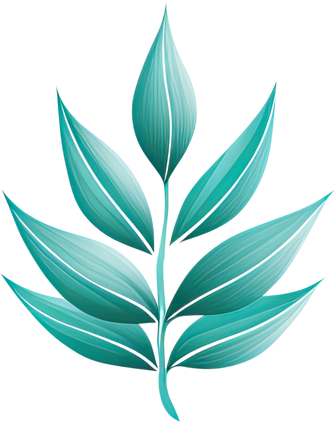 Preview for Teal-leaf-illustration-logo-flower-sticker-81c90