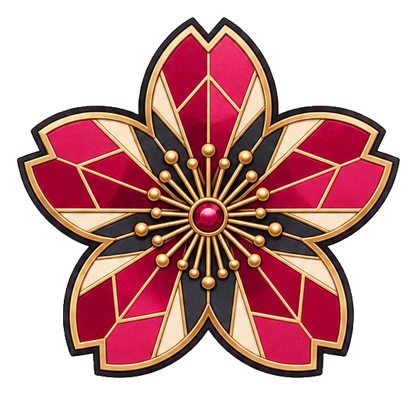 Preview for Art Deco Sakura Rosette Sticker