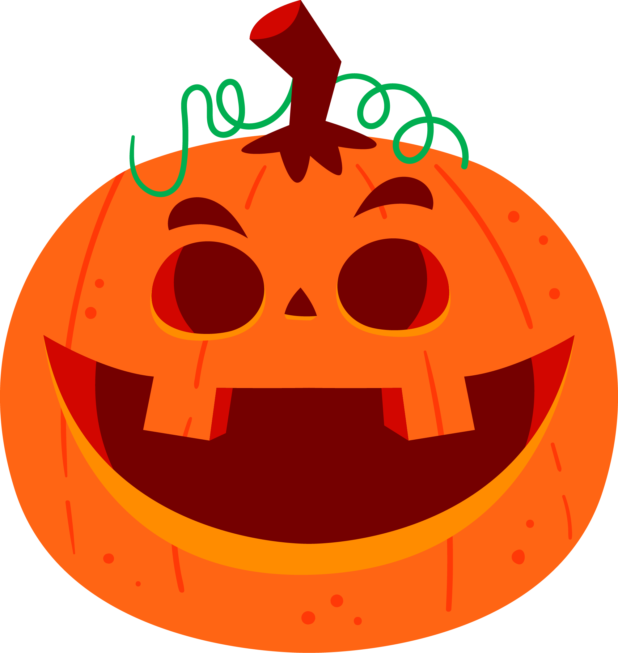 Preview for Smiling-jack-o-lantern-illustration-pumpkins-sticker-13282