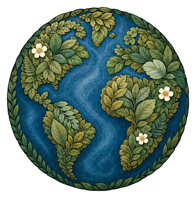 Preview for Botanical Earth Sticker