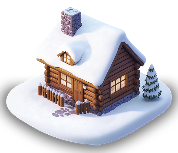 Preview for Winter-cabin-illustration-building-sticker-72542