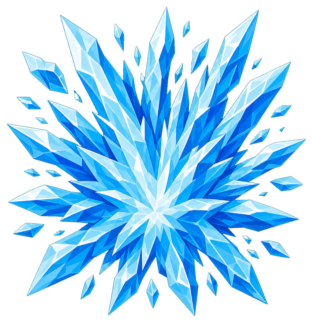 Preview for Blue Ice Burst Sticker Graphic