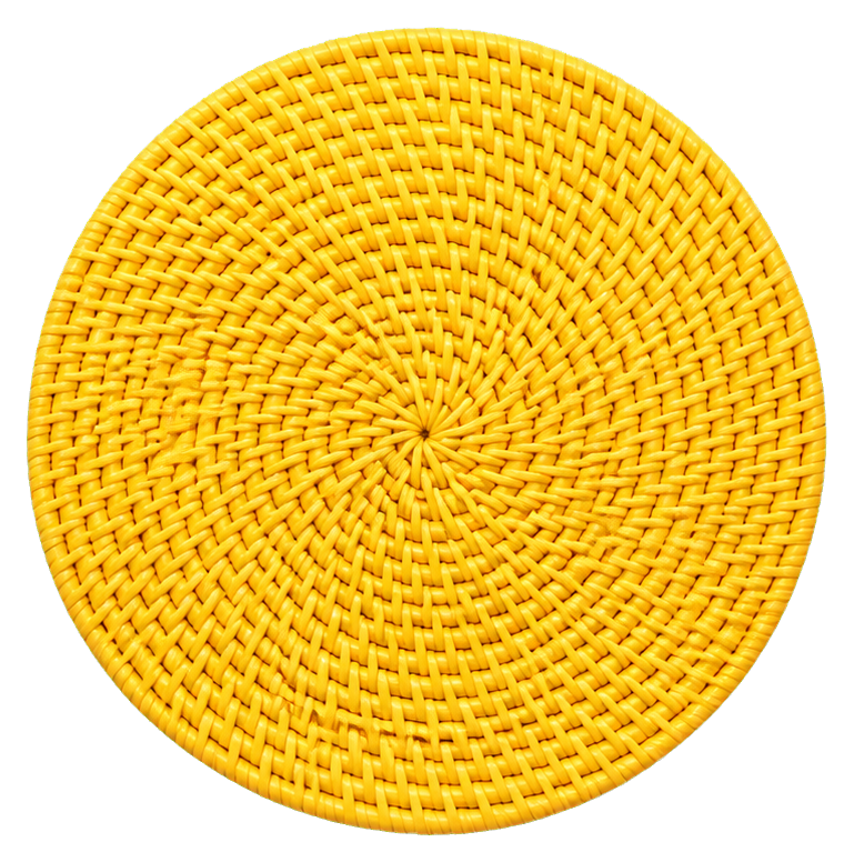 Preview for Yellow Rattan Woven Coaster Sticker