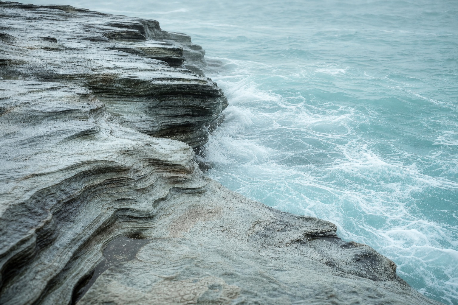 Preview for Pale Aqua Coastal Cliffs Stock Background