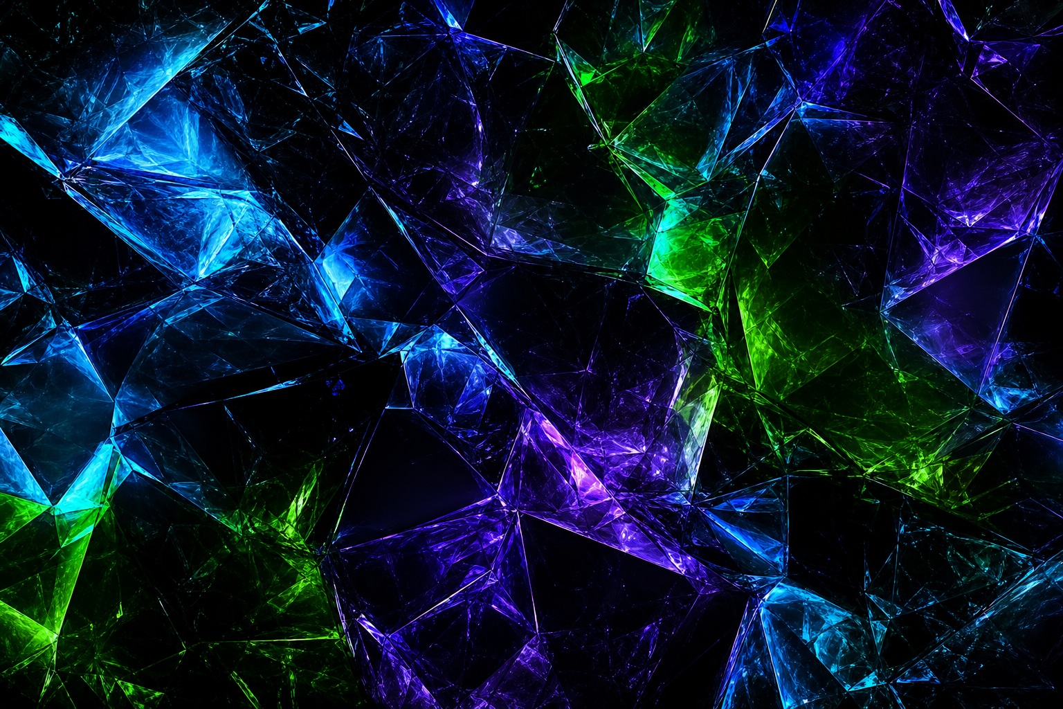 Preview for Neon Glass Shards Abstract Background