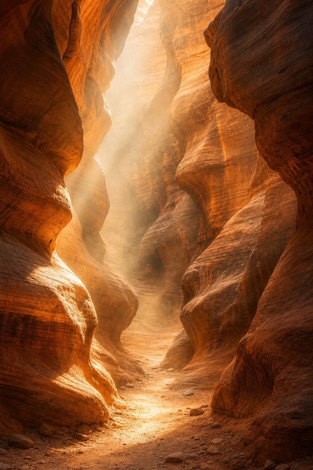 Preview for Hidden Canyon Light Shafts Background