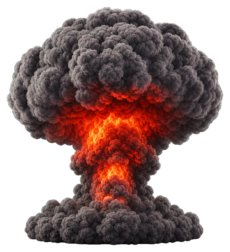 Preview for Storm Gray Red Core Mushroom Explosion Sticker