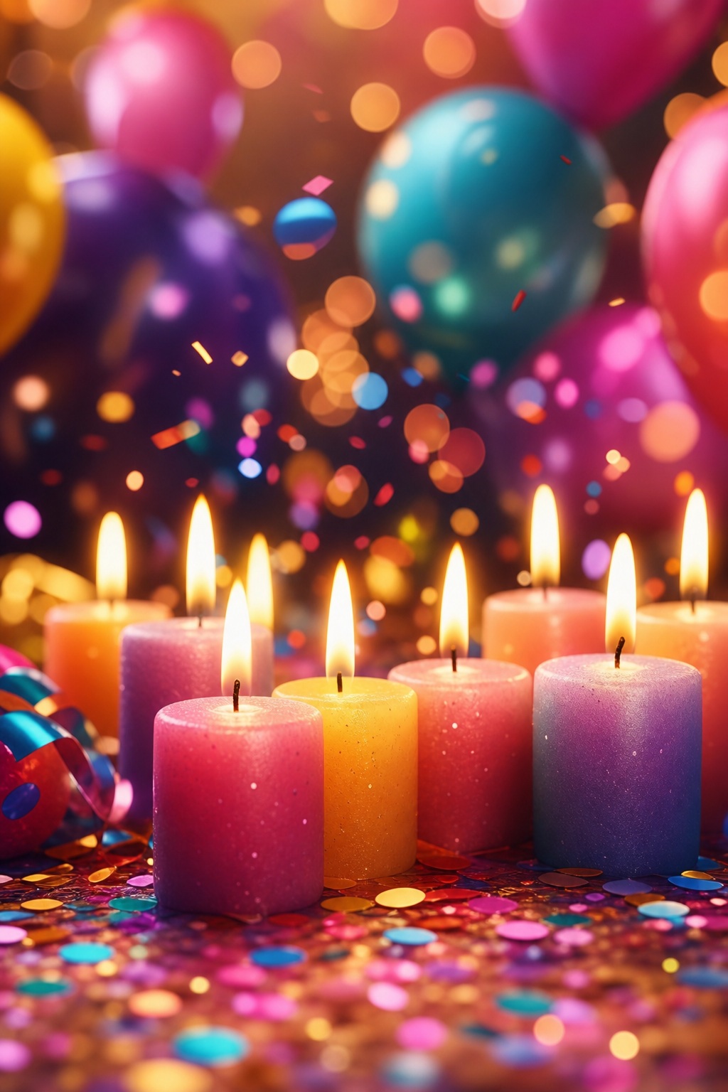 Preview for Birthday Candles Bokeh Stock Background