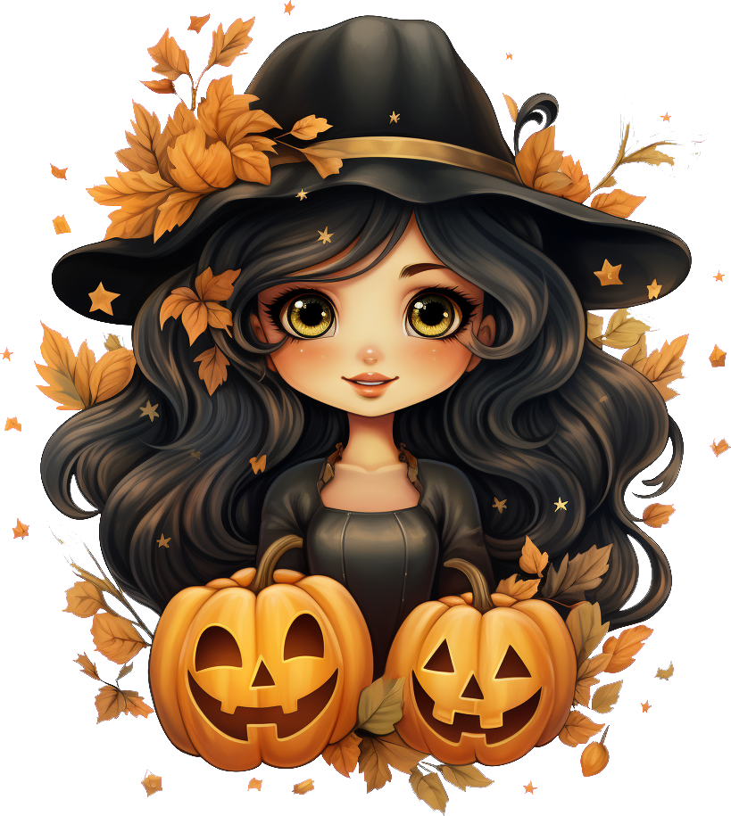Preview for Chibi-witch-halloween-illustration-halloween-characters-sticker-ec9b7
