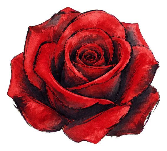 Preview for Deep Red Damask Rose Sticker