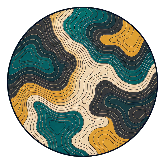 Preview for Topographic Circle Sticker Graphic