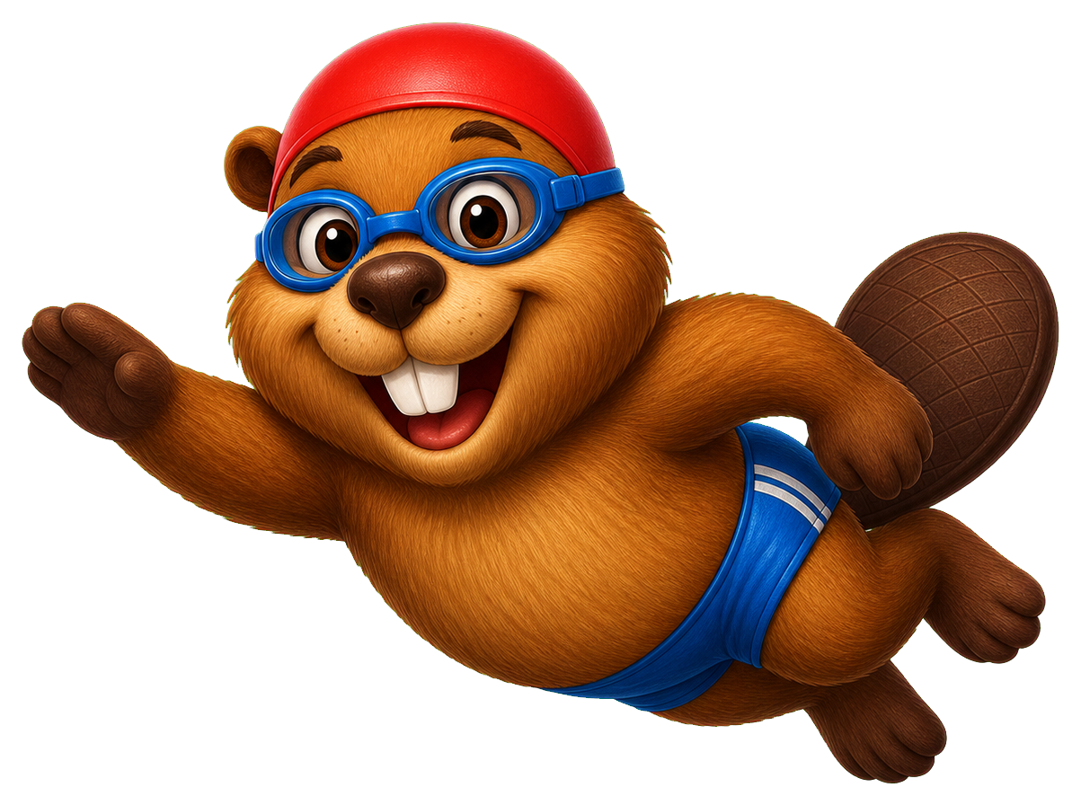 Preview for Beaver Swimmer Sticker Graphic