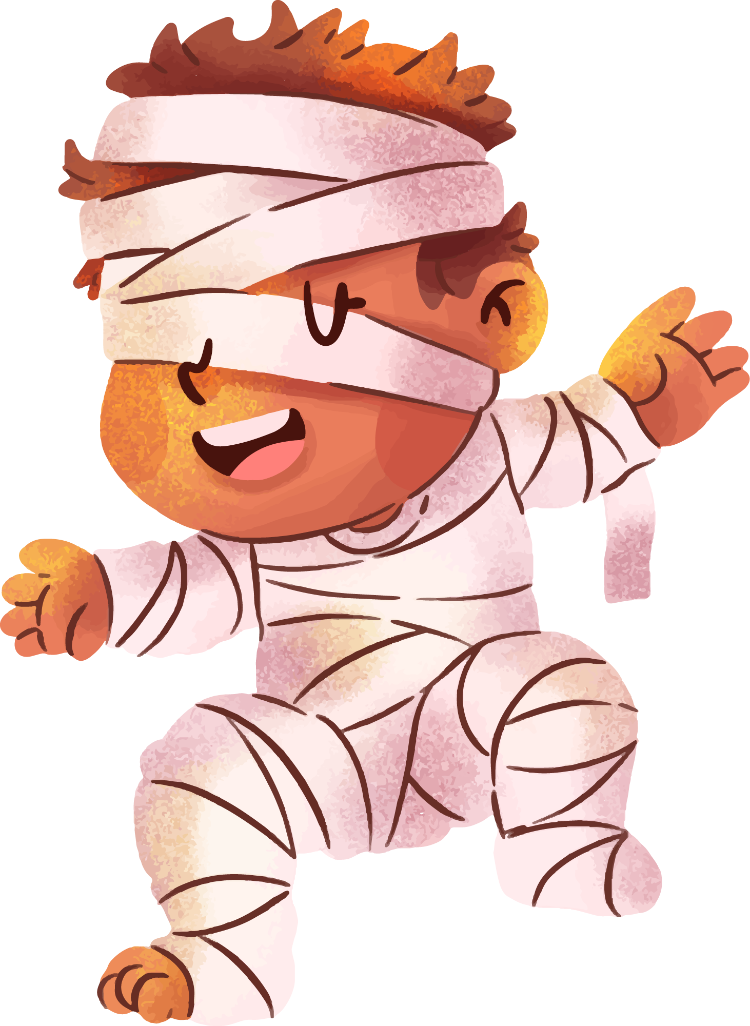 Preview for Mummy-baby-cartoon-illustration-halloween-costume-sticker-dc5eb