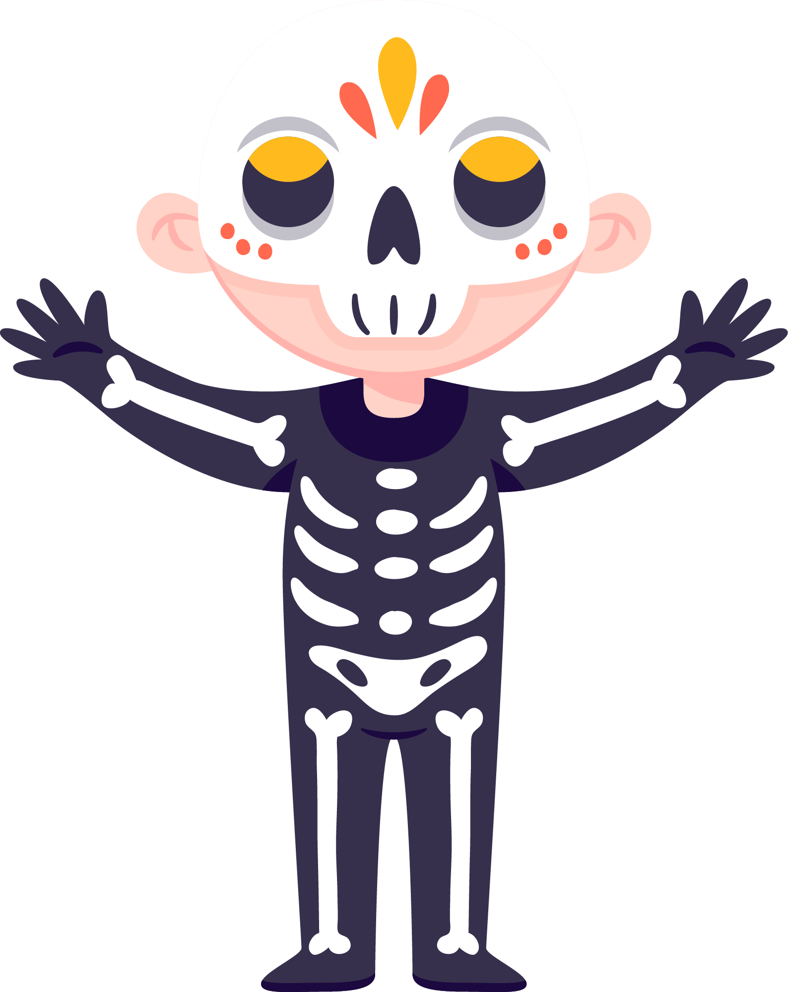 Preview for Cartoon-skeleton-costume-halloween-costume-sticker-6e680
