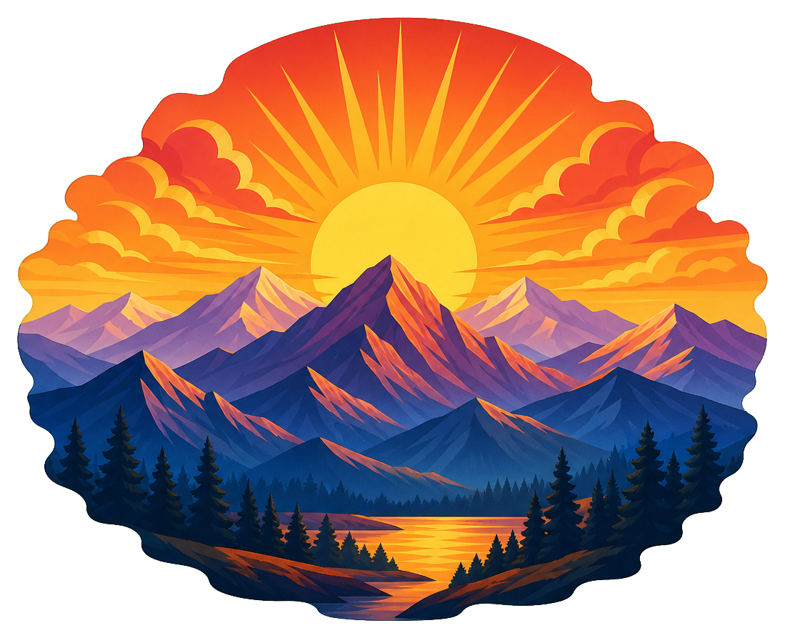 Preview for Sunrise Mountains Sticker