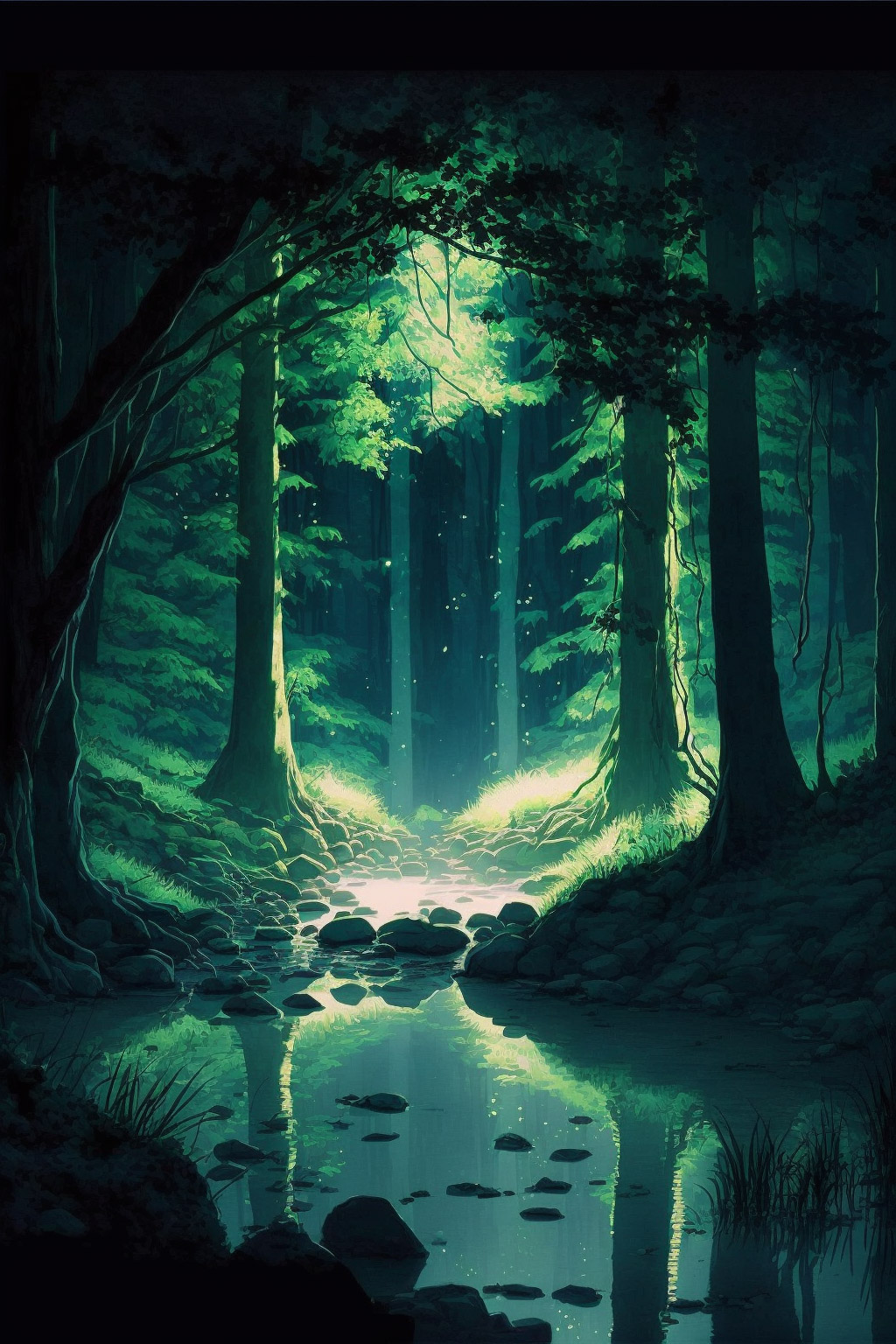 Preview for Mystical-forest-landscape-ai-phone-background-8ac88