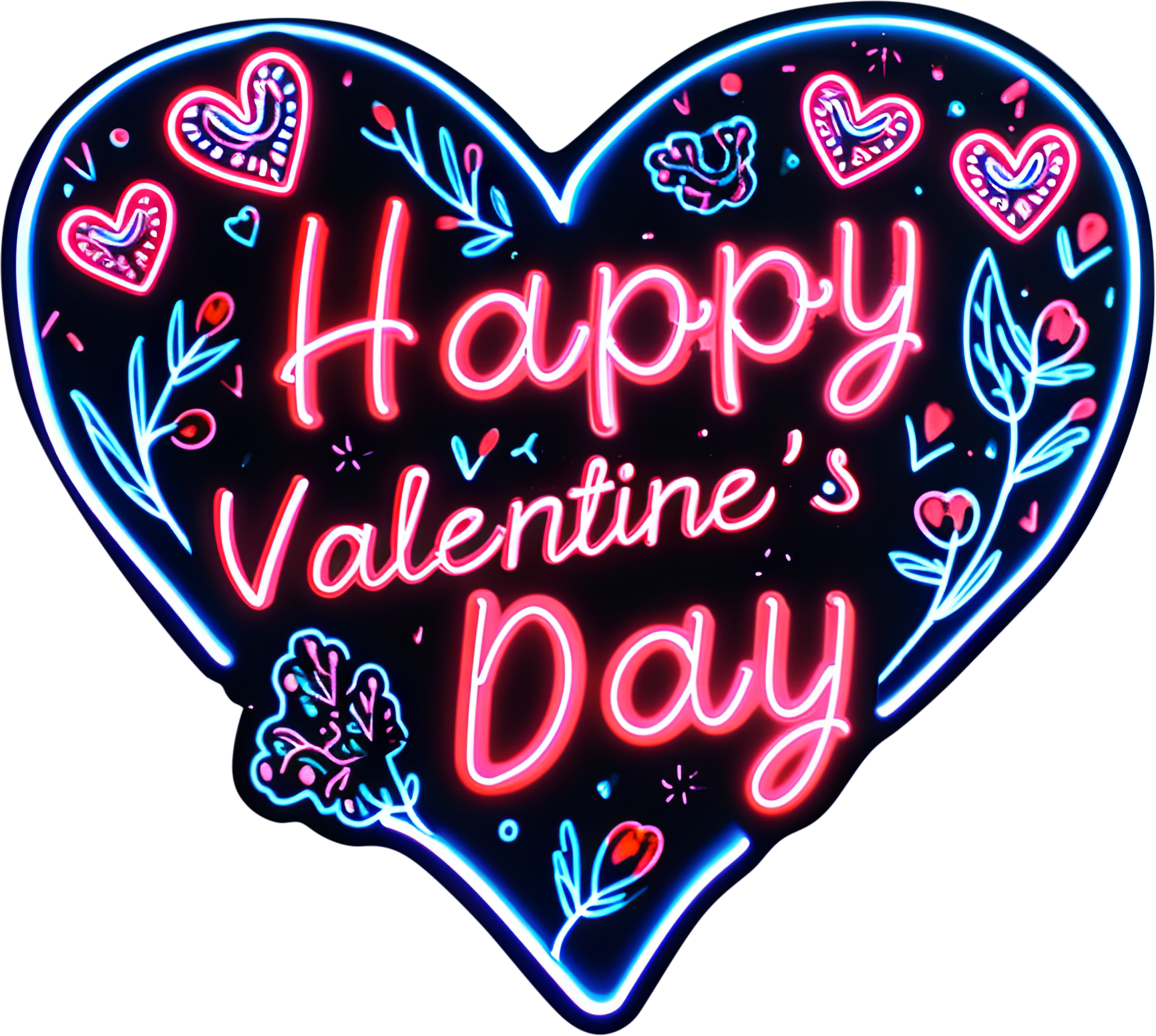 Preview for Valentines-day-neon-heart-illustration-sticker-e2baa