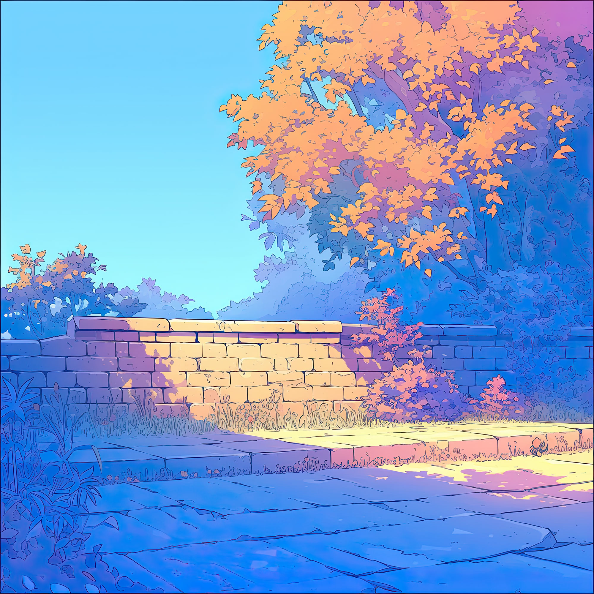 Preview for Serene-garden-pathway-simple-backdrop-background-4795f