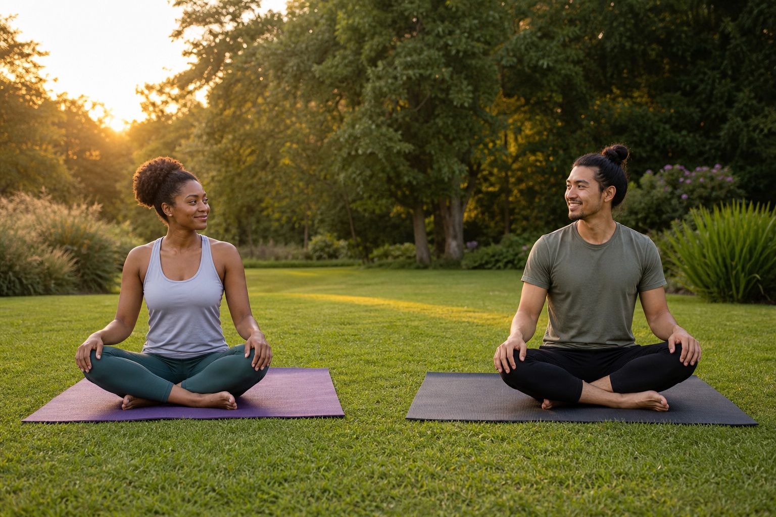 Preview for Yoga Friends Seated Stock Background